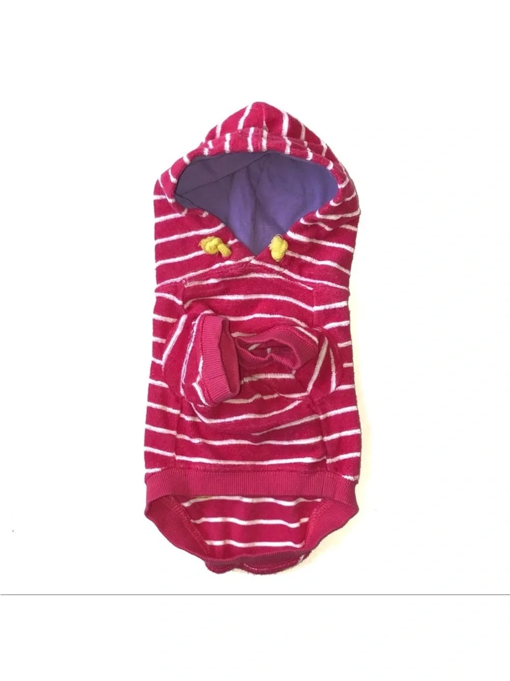 Dog Hoodie 3 for 15 SALE CLEARANCE Pink Striped Terry T-Shirt XS-S
